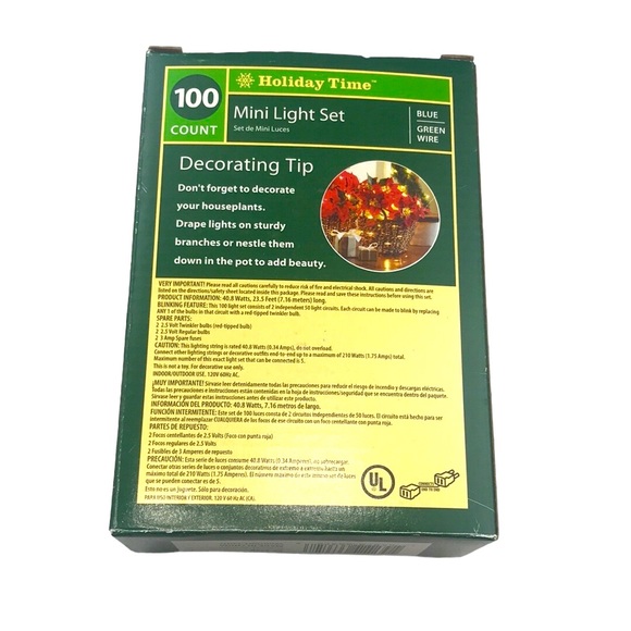 Holiday Time Mini Blue Light Set of 3 - Picture 4 of 4